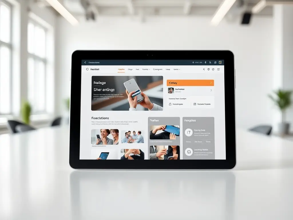 A clean and efficient user interface of a custom-built mobile application on a tablet, showcasing the seamless user experience and tailored functionality that Genesis Software Solutions provides.